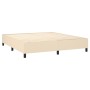 Cama box spring con colchón tela color crema 180x200 cm de , Camas y somieres - Ref: Foro24-3127906, Precio: 632,64 €, Descue...