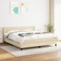 Boxspringbett mit cremefarbener Stoffmatratze 160x200 cm von , Betten und Lattenroste - Ref: Foro24-3129886, Preis: 494,66 €,...