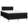 Cama box spring con colchón LED tela negro 120x200 cm de , Camas y somieres - Ref: Foro24-3133943, Precio: 381,09 €, Descuent...