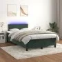 Box spring bed with mattress and LED dark green velvet 120x200cm by , Beds and slatted bases - Ref: Foro24-3134276, Price: 38...