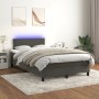 Cama box spring colchón y LED terciopelo gris oscuro 120x200 cm de , Camas y somieres - Ref: Foro24-3134274, Precio: 373,53 €...