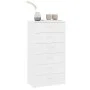 Aparador con 6 cajones madera contrachapada blanco 50x34x96 cm de vidaXL, Aparadores - Ref: Foro24-800666, Precio: 106,37 €, ...