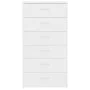 Aparador con 6 cajones madera contrachapada blanco 50x34x96 cm de vidaXL, Aparadores - Ref: Foro24-800666, Precio: 106,37 €, ...