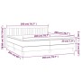 Cama box spring con colchón tela marrón oscuro 200x200 cm de , Camas y somieres - Ref: Foro24-3140244, Precio: 584,12 €, Desc...