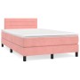 Cama box spring con colchón terciopelo rosa 120x200 cm de , Camas y somieres - Ref: Foro24-3141358, Precio: 380,63 €, Descuen...