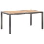 Set de comedor de jardín 7 pzas y cojines ratán sintético gris de vidaXL, Conjuntos de jardín - Ref: Foro24-46021, Precio: 61...