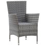 Set de comedor de jardín 7 pzas y cojines ratán sintético gris de vidaXL, Conjuntos de jardín - Ref: Foro24-46021, Precio: 61...