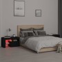 Mesitas de noche con luces LED 2 uds roble negras 70x36,5x40cm de , Mesitas de noche - Ref: Foro24-3152771, Precio: 111,53 €,...