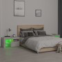Mesitas de noche con luces LED 2 uds gris hormigón 70x36,5x40cm de , Mesitas de noche - Ref: Foro24-3152773, Precio: 84,76 €,...