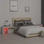 Bedside tables with LED lights 2 pcs concrete gray 70x36.5x40cm by , Nightstands - Ref: Foro24-3152773, Price: 93,27 €, Disco...