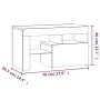 Bedside tables with LED lights 2 pcs concrete gray 70x36.5x40cm by , Nightstands - Ref: Foro24-3152773, Price: 93,27 €, Disco...