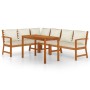 Juego comedor jardín y cojines 5 piezas madera maciza de acacia de , Conjuntos de jardín - Ref: Foro24-3154966, Precio: 679,2...