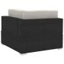 Asiento seccional de esquina con cojines 2 pzas ratán PE negro de vidaXL, Sofás modulares de exterior - Ref: Foro24-47260, Pr...
