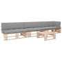Muebles de palets 4 pzas y cojines madera pino impregnada de , Conjuntos de jardín - Ref: Foro24-3066747, Precio: 429,24 €, D...