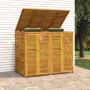 Cobertizo doble para cubo de basura madera acacia 140x89x117 cm de , Soportes para contenedores de residuos - Ref: Foro24-315...