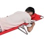 Tumbona plegable de acero con cojín de cabeza acero roja de , Tumbonas - Ref: Foro24-41483, Precio: 62,25 €, Descuento: %