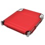 Tumbona plegable de acero con cojín de cabeza acero roja de , Tumbonas - Ref: Foro24-41483, Precio: 62,25 €, Descuento: %