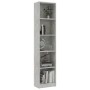 Estantería de 5 niveles contrachapada gris hormigón 40x24x175cm de vidaXL, Librerías y estanterías - Ref: Foro24-800850, Prec...
