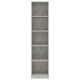Estantería de 5 niveles contrachapada gris hormigón 40x24x175cm de vidaXL, Librerías y estanterías - Ref: Foro24-800850, Prec...