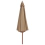 Sombrilla de jardín con palo de madera 350 cm gris topo de , Sombrillas - Ref: Foro24-44530, Precio: 133,18 €, Descuento: %