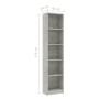 Estantería de 5 niveles contrachapada gris hormigón 40x24x175cm de vidaXL, Librerías y estanterías - Ref: Foro24-800850, Prec...