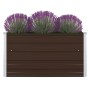 Jardinera elevada de acero galvanizado marrón 100x100x45 cm de vidaXL, Maceteros y jardineras - Ref: Foro24-47023, Precio: 52...