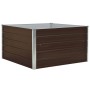 Jardinera elevada de acero galvanizado marrón 100x100x45 cm de vidaXL, Maceteros y jardineras - Ref: Foro24-47023, Precio: 52...