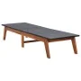 Tumbona de madera maciza de acacia y ratán sintético de vidaXL, Tumbonas - Ref: Foro24-46031, Precio: 141,23 €, Descuento: %