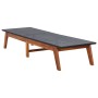 Tumbona de madera maciza de acacia y ratán sintético de vidaXL, Tumbonas - Ref: Foro24-46031, Precio: 143,75 €, Descuento: %