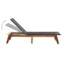 Tumbona de madera maciza de acacia y ratán sintético de vidaXL, Tumbonas - Ref: Foro24-46031, Precio: 141,23 €, Descuento: %