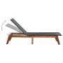 Tumbona de madera maciza de acacia y ratán sintético de vidaXL, Tumbonas - Ref: Foro24-46031, Precio: 143,75 €, Descuento: %