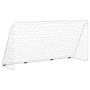 Portería de fútbol con red acero blanco 366x122x182 cm de , Porterías de fútbol - Ref: Foro24-93371, Precio: 93,53 €, Descuen...