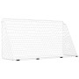 Portería de fútbol con red acero blanco 366x122x182 cm de , Porterías de fútbol - Ref: Foro24-93371, Precio: 93,53 €, Descuen...