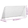 Portería de fútbol con red acero blanco 366x122x182 cm de , Porterías de fútbol - Ref: Foro24-93371, Precio: 93,53 €, Descuen...