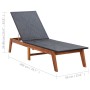 Tumbona de madera maciza de acacia y ratán sintético de vidaXL, Tumbonas - Ref: Foro24-46031, Precio: 143,75 €, Descuento: %