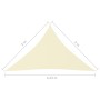 Toldo de vela triangular tela Oxford color crema 3x3x4,24 m de , Sombrillas - Ref: Foro24-135227, Precio: 19,86 €, Descuento: %