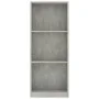 Estantería de 3 niveles madera ingeniería hormigón 40x24x109 cm de vidaXL, Librerías y estanterías - Ref: Foro24-800832, Prec...