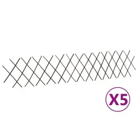 Vallas enrejadas de sauce 5 unidades 180x30 cm de , Paneles de vallas - Ref: Foro24-147759, Precio: 22,07 €, Descuento: %