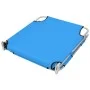 Folding lounger with head cushion turquoise blue steel by , Loungers - Ref: Foro24-310332, Price: 64,99 €, Discount: %