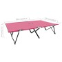 Tumbona doble plegable acero rosa de , Tumbonas - Ref: Foro24-310353, Precio: 109,81 €, Descuento: %