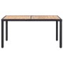 Set comedor de jardín 7 piezas y cojines ratán sintético negro de vidaXL, Conjuntos de jardín - Ref: Foro24-46024, Precio: 62...