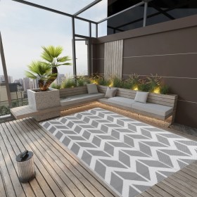 Alfombra de exterior PP gris 190x290 cm de , Protectores para exterior - Ref: Foro24-316952, Precio: 57,50 €, Descuento: %