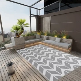 Alfombra de exterior PP gris 190x290 cm de , Protectores para exterior - Ref: Foro24-316952, Precio: 58,66 €, Descuento: %