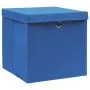 Cajas de almacenaje con tapas 10 uds azul 28x28x28 cm de , Cestas para almacenaje - Ref: Foro24-325198, Precio: 60,03 €, Desc...