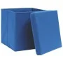 Cajas de almacenaje con tapas 10 uds azul 28x28x28 cm de , Cestas para almacenaje - Ref: Foro24-325198, Precio: 60,03 €, Desc...