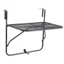 Mesa de balcón de acero negro 60x40 cm de , Mesas de jardín - Ref: Foro24-325924, Precio: 39,99 €, Descuento: %