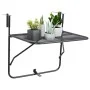 Mesa de balcón de acero negro 60x40 cm de , Mesas de jardín - Ref: Foro24-325924, Precio: 39,99 €, Descuento: %