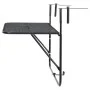 Mesa de balcón de acero negro 60x40 cm de , Mesas de jardín - Ref: Foro24-325924, Precio: 39,99 €, Descuento: %