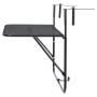 Mesa de balcón de acero negro 60x40 cm de , Mesas de jardín - Ref: Foro24-325924, Precio: 41,31 €, Descuento: %