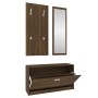 Set de mueble zapatero 3 en 1 madera contrachapada marrón roble de , Zapateros y organizadores de calzado - Ref: Foro24-34257...
